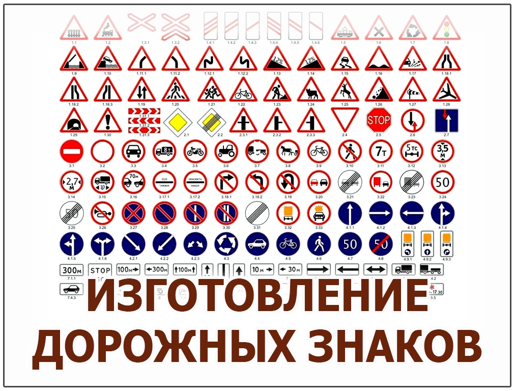 Значение дорожных знаков и возможность их заказа